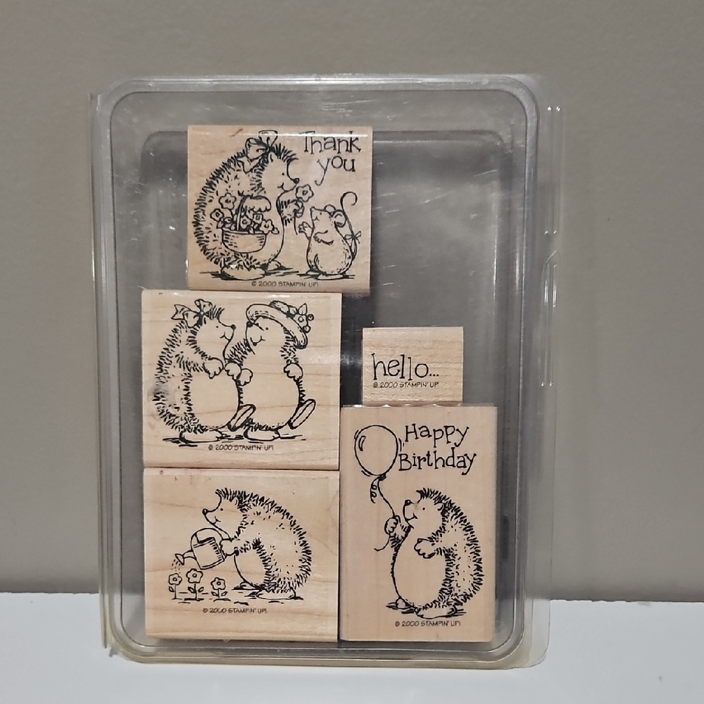 Hedgehog Happiness Stampin Up Rubber Stamp Set